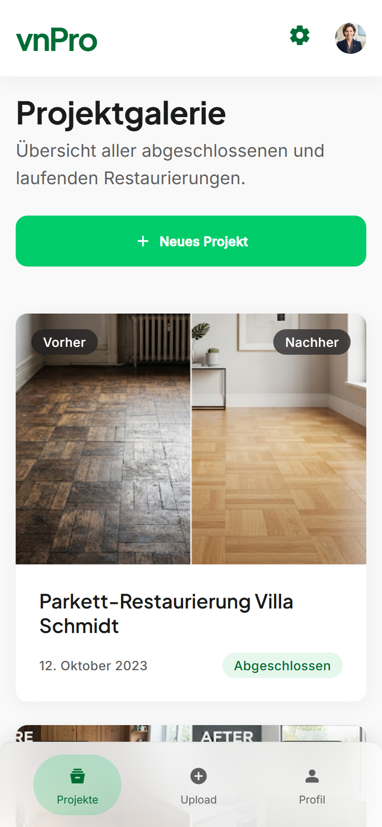 vnPro mobile Projektgalerie